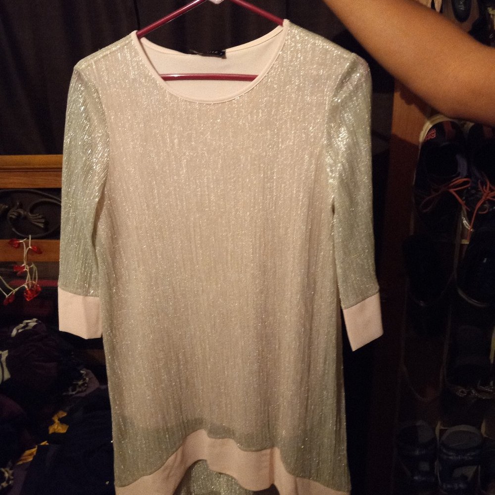 Mizalle Shimmer dress shirt with lining
